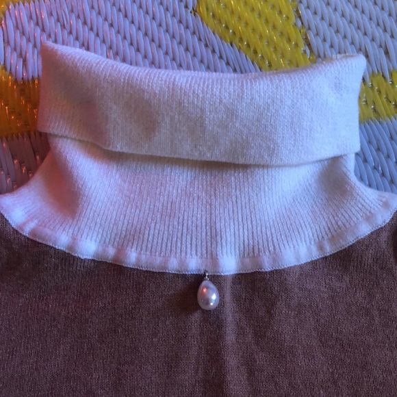 STAUD Camel and cream turtleneck with pearl detailing - Picture 3 of 3